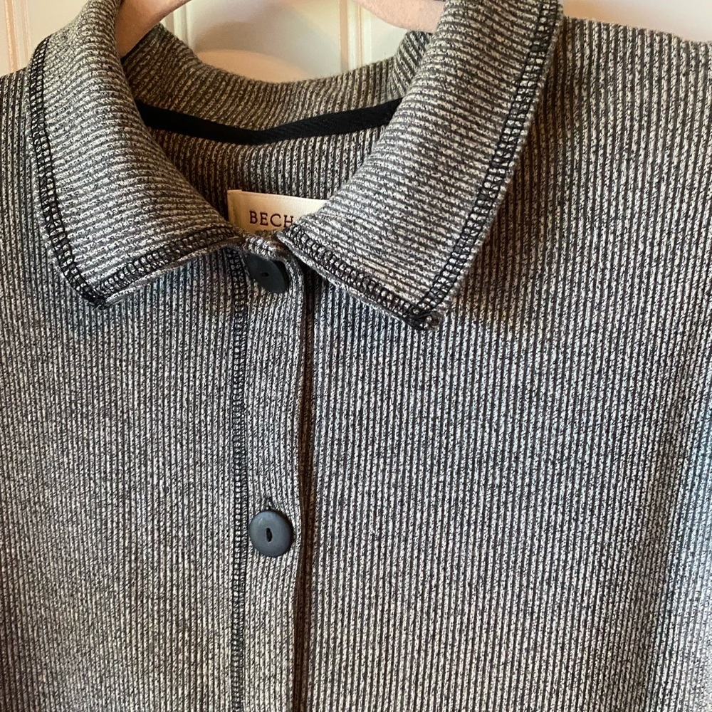 Bechamel shacket shirt button front good pre used condition Size L gray